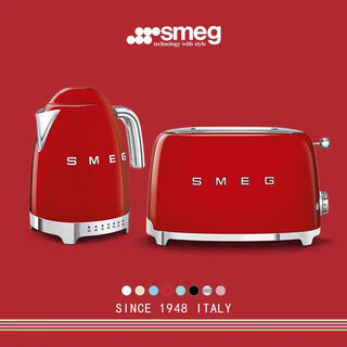Smeg classic set red home electric kettle automatic power off insulation kettle klf04 + retro toaster toaster toaster tsf01