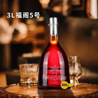 雷诺法国原瓶进口洋酒 福阁VSOP 5号白兰地 3000ml NO.5 fontgalant 3L 1瓶