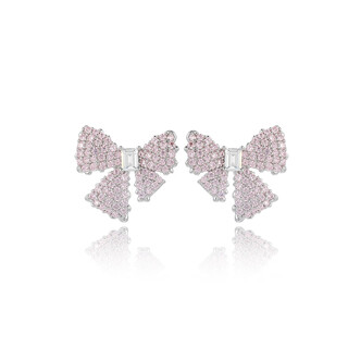 Xuping xuping jewelry alloy fashionable micro-studded zirconium ins sweet high-end bow earrings x001053001 earrings
