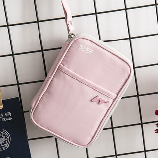 Gumuni travel passport bag rfid anti-theft brush protective cover multi-functional portable waterproof large capacity study abroad card bag pink medium size