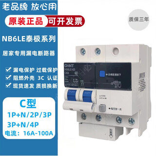 正泰（CHNT）NB6LE断路器空气开关带漏电保护器32A63A家用小型2p 63A 1P+N