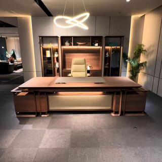 Suyu new chinese style office solid wood large table desk leader ceo pure solid wood executive desk boss desk with side cabinets for customized sizes and colors, please contact customer service