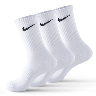 Air jobaby socks mid-calf pure cotton towel bottom black and white running sports socks men's basketball shark pants simple trendy socks. long tube white 5 pairs l (size 42-46) four seasons