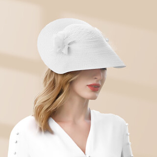 Ee new summer style elegant and fashionable banquet hat, elegant, sweet and cute temperament floral pearl hat, white