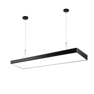 Canmeijia office chandelier led strip light rectangular chandelier light conference room office light ceiling gym square light 90w-black frame right angle