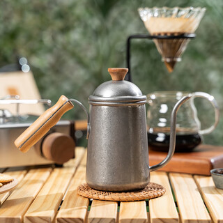 Lehongjun japan imported retro 304 stainless steel hand-brewed coffee pot for outdoor travel and camping to make coffee with a long mouth and a thin mouth pot, old coffee pot