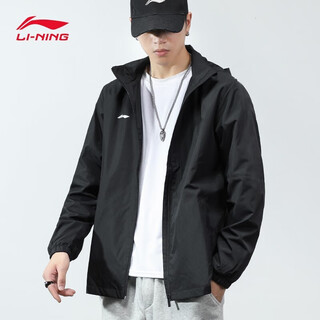 Li ning (li-ning) jacket men's spring and autumn windbreaker jacket women's outdoor water-repellent charge sportswear warm windproof breathable top classic black l