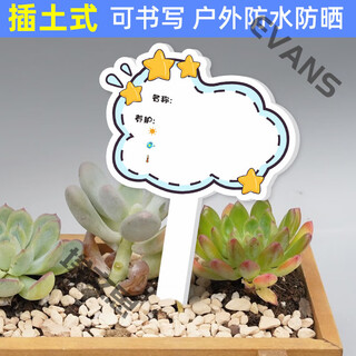 Xushansi kindergarten simulation pot brand gardening simulation flower pot simulation label signage succulent care brand diy handmade yhcd-19 10x16cm