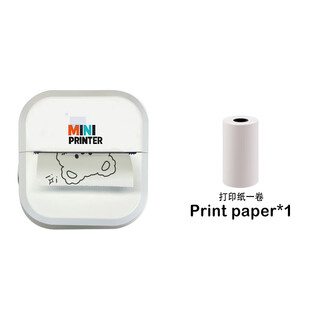 Bebg wrong question printer, special copy-free finishing tool for high school, middle school and primary school students, portable thermal inkless p1 white standard (including one roll of paper)