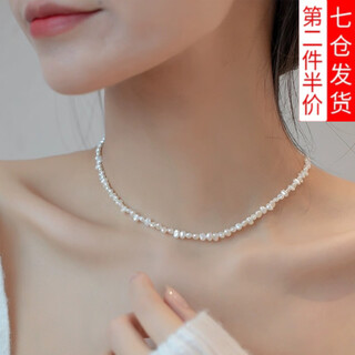 Beautiful baroque imitation pearl necklace small irregular freshwater pearl chain clavicle chain special-shaped necklace 2024 new necklace