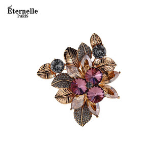Eternelle french eternal austrian crystal brooch high-end light luxury jewelry european and american retro corsage simple lapel pin