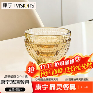 Corning (visions) 2025 new jingling tableware series household high-temperature-resistant food-grade glass dishes and plates light luxury set of 2 small bowls