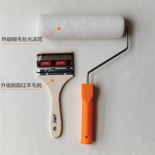 Sailotou latex paint roller brush fine hair large and small paint tool brush wall m paint tray 10 inches telescopic fine hair roller + brush