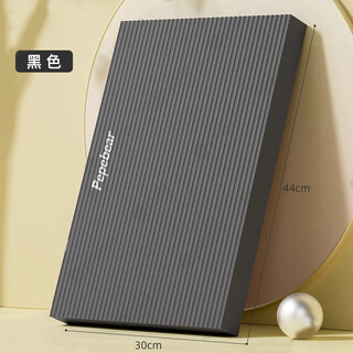 Pepebear men's fitness mat yoga mat thickened widened extended non-slip sports training mat home kneeling mat for women ink feather black 44cm*30cm*20mm beginners