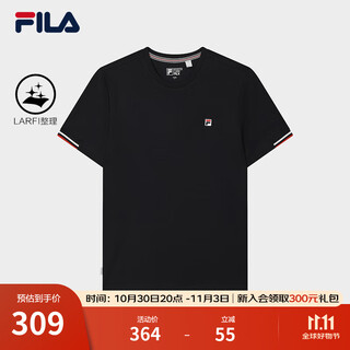 Fila official men's knitted short-sleeved shirt 2025 summer new fashion casual simple basic round neck t-shirt legend blue-nv m 170/92a/m