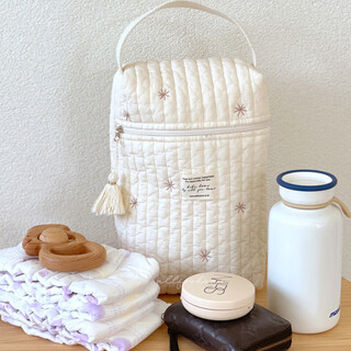 Zhenxiqi mommy bag diaper bottle breast pump storage bag portable travel mother and baby bag hand-held mom bag with pendant star diaper bag