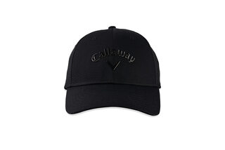 Callaway golf cap unisex pure cotton fabric adjustable baseball cap sun protection breathable sports and leisure black/black one size