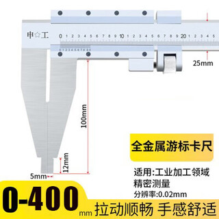 Stainless steel overall large vernier caliper 0-3005002 meters 3 meters oil level caliper high precision 0-400mm
