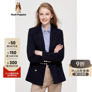 Hush puppies women's winter knitted casual blazer 196 dark blue l