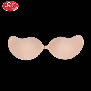 浪莎（LangSha）新娘婚纱无肩带隐形文胸内衣女防滑聚拢硅胶乳贴大胸礼服超薄胸贴 肤色 A