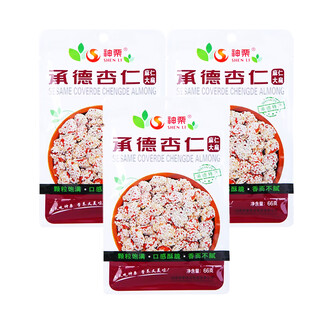 Shenli chengde specialty almonds, hemp nuts, nut snacks, ready-to-eat snacks 66g*3 bags