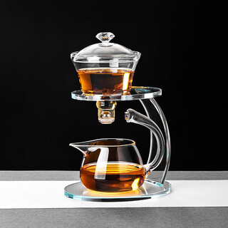 Lvchangming glass automatic tea maker tea set lazy automatic magnetic teapot creative tea maker kung fu tea set