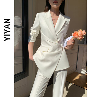 Sugargirl spring and autumn white small suit suit for women new goddess style professional formal wear high-end casual suit jacket white suit l