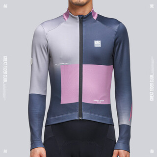 Grc jieao endless autumn and winter special offer cmyk printed fleece warm long sleeve road cycling jacket for men gray contrast color 717 2xl