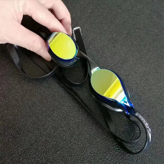 Speedospeedo speedo's new summer coated swimming goggles for men and women large frame high-definition waterproof professional racing swimming goggles black and colorful