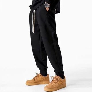 Kuraishi kazuki trendy brand leggings sweatpants men's spring and autumn 2025 new harem pants black heavy handsome casual pants black 28