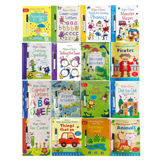 托马斯&朋友 （THOMAS&FRIENDS）幼儿园控笔训练入门练字帖儿童英文字母数字描红本练习4岁3宝宝 男孩款16册-无彩盒--随机