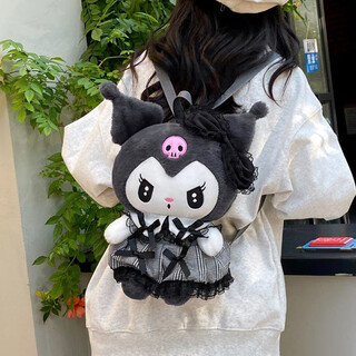 鸥咖诺可爱卡通库洛米小双肩包女新款女童网红毛绒玩偶包洛丽塔背包 库洛米 大号