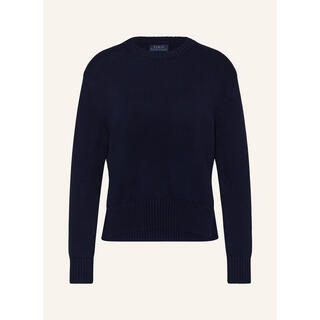 Ralph lauren women's sweater warm and breathable fine-needle daily autumn and winter knitted basic pullover sweater dunkelblau one size |