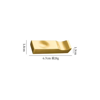 Oukehong stainless steel chopstick holder chopstick pillow creative multifunctional tableware holder hotel restaurant table chopstick holder chopstick holder ruyi holder 2 pieces gold-dual use