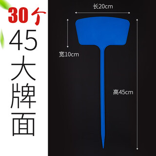 Benxinnong big brand gardening ground card can write plant label ground card succulent label identification card plastic card 30 pieces (large brand face) large size 45cm blue