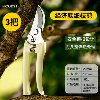 Yong huan guo pruning scissors, garden flower pruning branch scissors, fruit tree scissors, thick flower scissors, gardening scissors, economical thin branch scissors, 3-pack