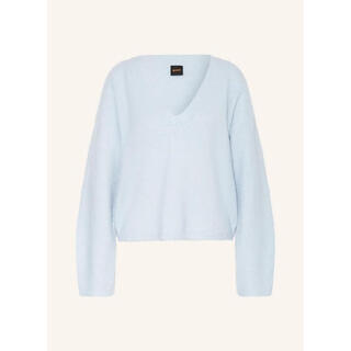 Boss women's sweater is warm, breathable, soft, autumn and winter daily knitted simple hellblau one size | m