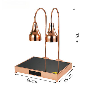 Taipeng buffet insulation lamp catering marble insulation table bbq warm food pizza heating lamp hotel food insulation lamp zg-041 double head rose gold