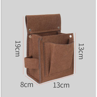 Fancychic nail pocket carpentry construction worker special nail bag wear-resistant decorator tool bag nail pocket nail bag nail box thickened small brown nail pocket no belt