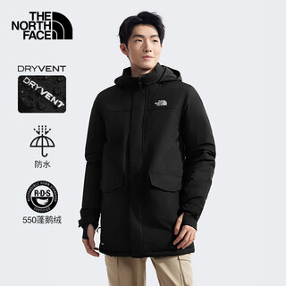 The north face men's down jacket outdoor waterproof warm goose down 4u81 cosmic black/4h0 l