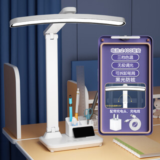 Qingjun national aaa grade table lamp, eye protection desk lamp, special for study, student dormitory desk, children's homework, led rechargeable, national aa grade | 2400 mah + charging head