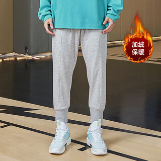 Rigorer sweatpants men's 2024 autumn sports trousers basketball casual loose pants black and gray legged trousers z123311609-1 pure floral gray heavyweight plus velvet 2xl height 185cm weight 150-165jin jin is equal to 0.5 kg