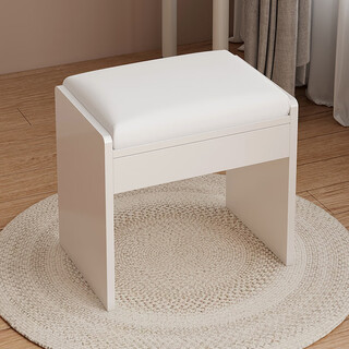 Yuemei makeup chair home modern simple dressing stool girls' bedroom manicure stool chair small bench low stool white leather white stool