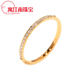 Fat donglai's same style 18k gold broken diamond ring with row of diamonds 18 platinum yellow l gold diamond row ring gold 9 us size (counter 18-19 hong kong number)