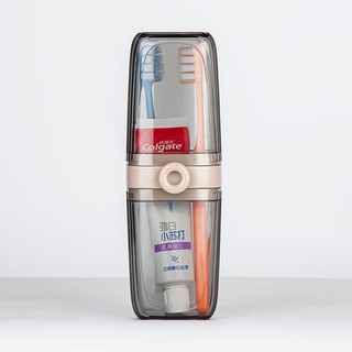 高露洁（Colgate）高露洁60g牙膏牙刷旅行装口腔医院礼品盒组合家用套装带盖收纳盒 高露洁60g+2软毛牙刷+2个便携式