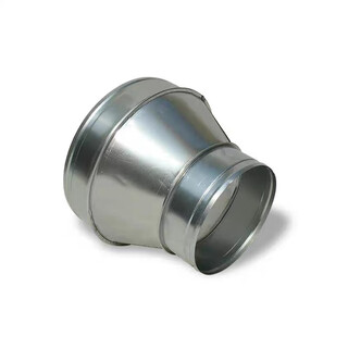 Tinplate large and small head hose exhaust pipe reducing joint range hood fan duct adapter round horn sink 400mm to 160mm can be connected to the hose iron pipe