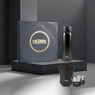 Thermos practical souvenirs, business event gifts, anniversary annual meeting souvenirs, customized logo thermos cup, exquisite gift box, thermos black thermos cup + black travel set, type b black gift box