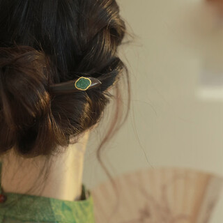 Lansill simple new chinese style black sandalwood hairpin for women ancient style high-end daily hairpin women's cheongsam birthday gift b8y306 sandalwood green ruyi hairpin exquisite gift box