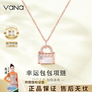 Vana lucky bag silver necklace female pendant clavicle chain graduates day gift for girlfriend and wife necklace rose gold