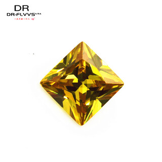 Fat donglai same style zircon princess cut golden yellow swiss diamond loose stone square yellow diamond mo princess cut (1.5x1.5mm)